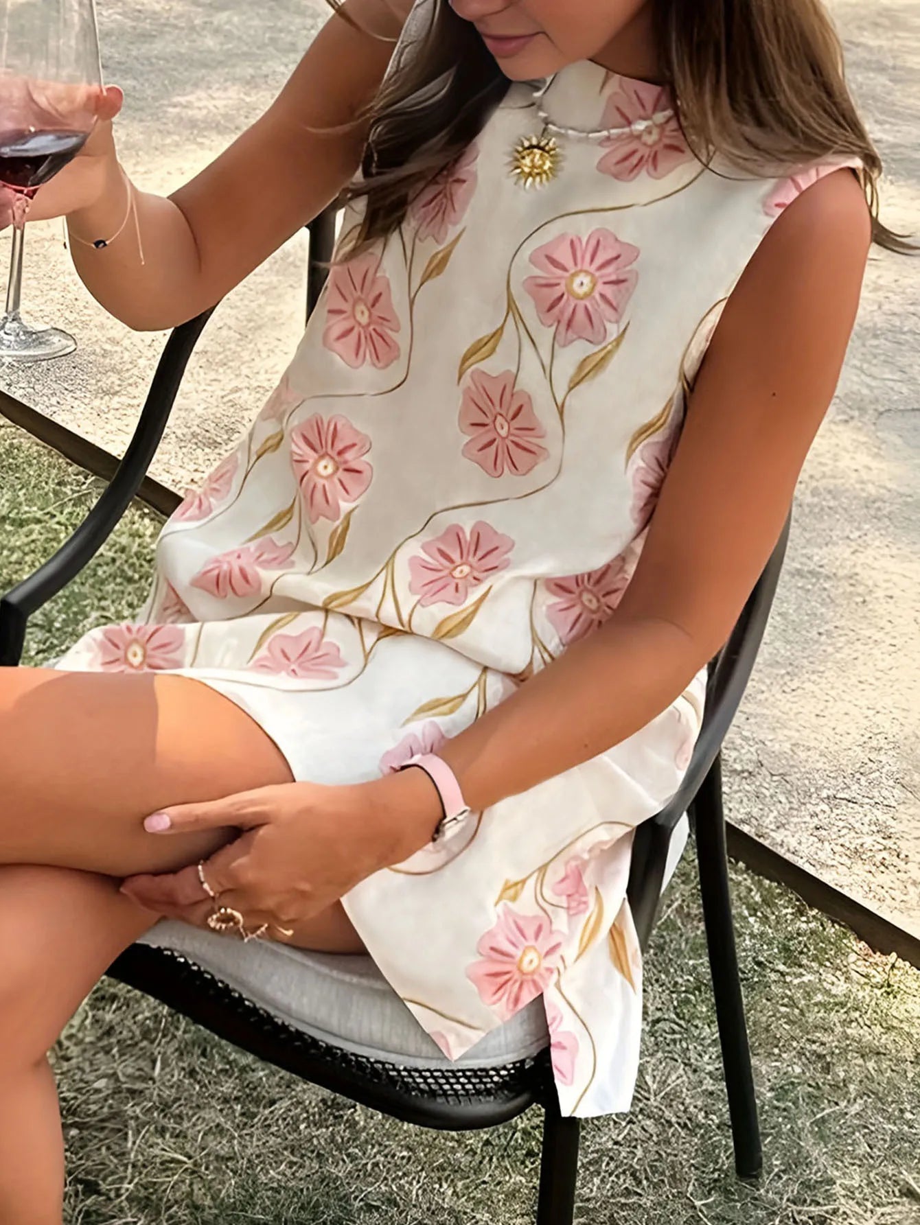 2025 Summer New Fresh Floral Print Mini Dresses Women Loose Casual Sundress Sleeveless O-neck A-line Beach Vacation Dress Robe