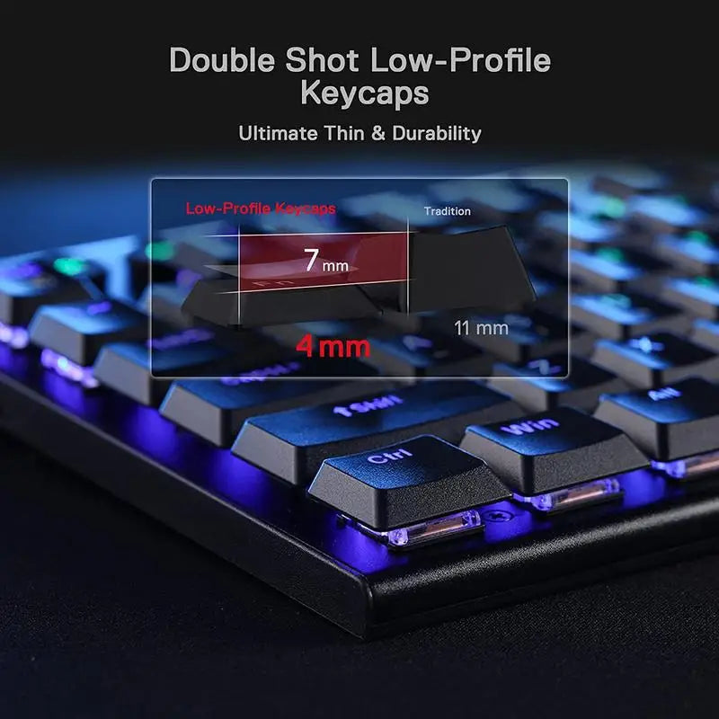 REDRAGON Horus K618 RGB support Bluetooth 5.0 wireless USB 2.4G 3 mode Mechanical Gaming Keyboard 104 Keys for Compute PC Laptop