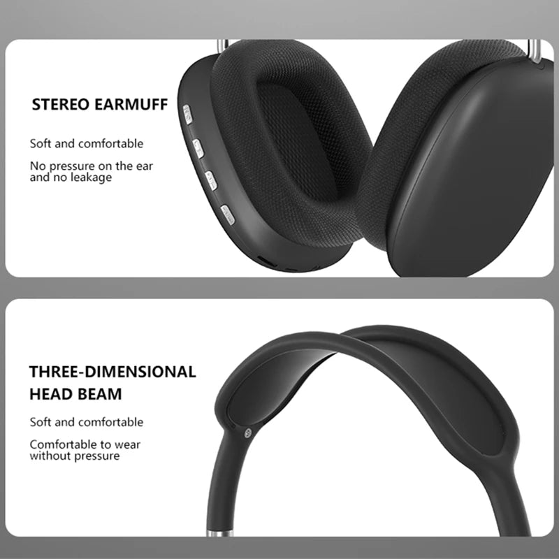 HOCO W65 Plus ANC Noise Reduction Bluetooth Headphones Over The Ear Wireless Big Earphone Hifi Sounds Sport Headsets With Button