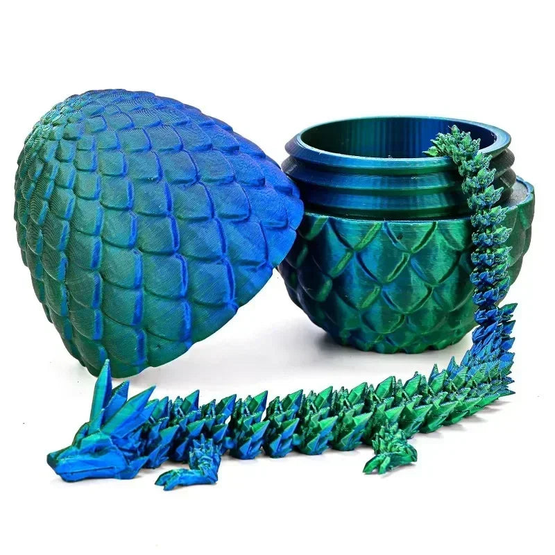 1/2PCS 3D Printed Dragon Egg with Dragon Full Articulated Dragon Modle Movable Rotatable Articulated Desktop Ornament Kid Toy