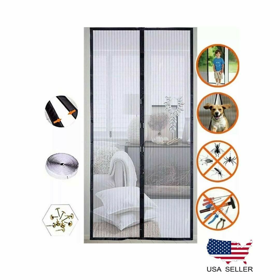 Retractable Magnetic Screen Door for Pets, Hands-Free Mosquito Net